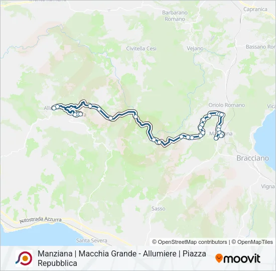 COTRAL Bus Line Map