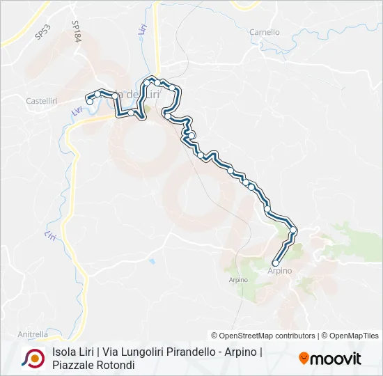 COTRAL Bus Line Map