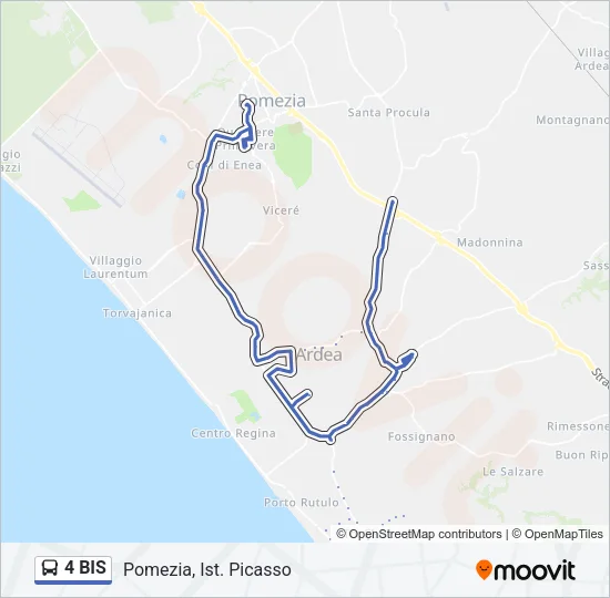 4 BIS Bus Line Map