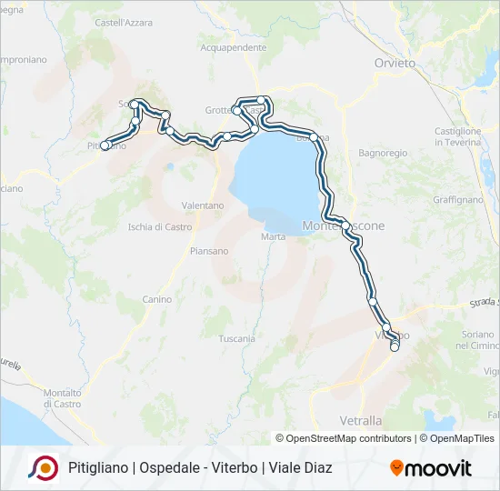 COTRAL Bus Line Map