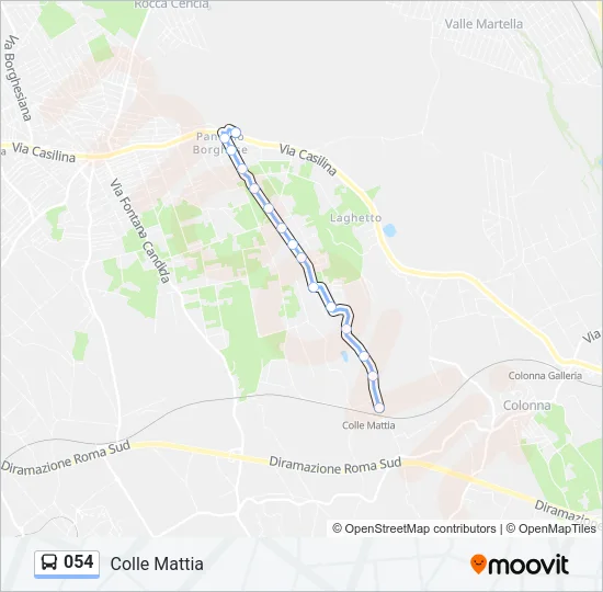 054 Bus Line Map