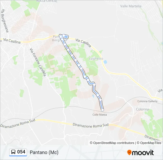 054 Bus Line Map