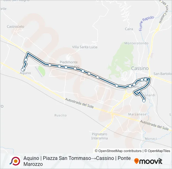 COTRAL Bus Line Map