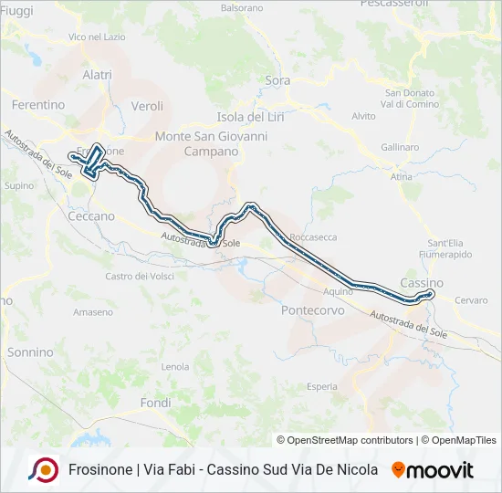 COTRAL Bus Line Map