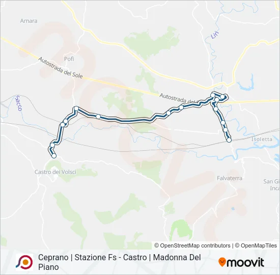 COTRAL Bus Line Map