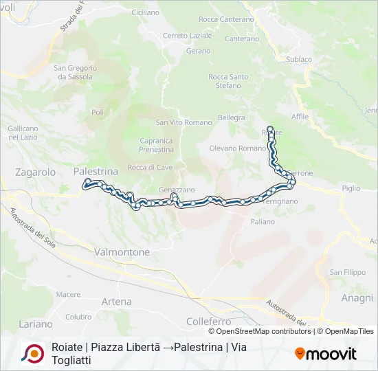 COTRAL Bus Line Map