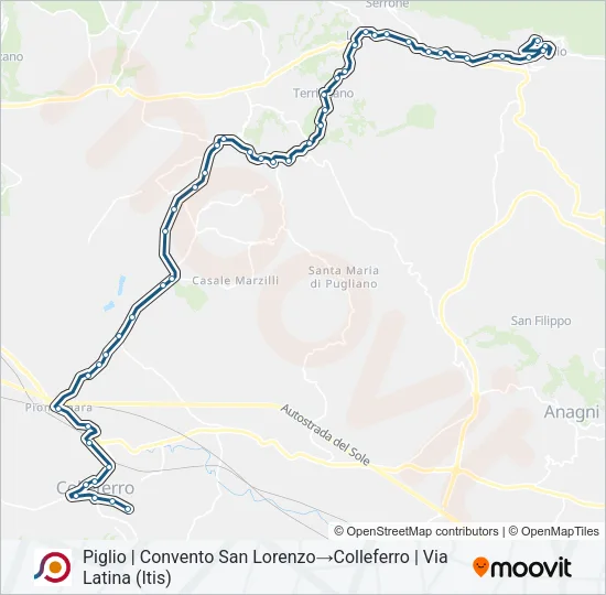 COTRAL Bus Line Map