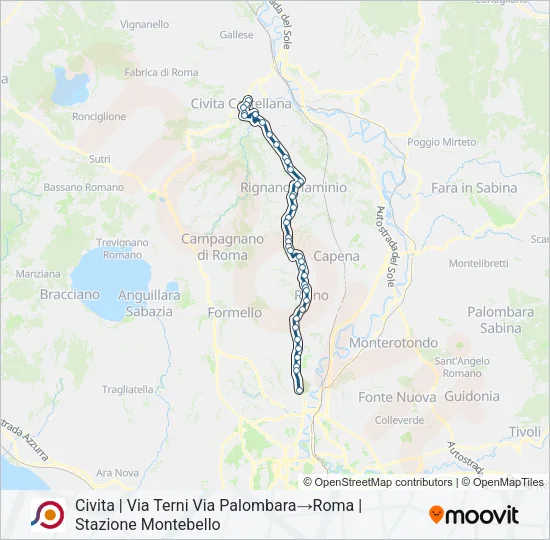 COTRAL Bus Line Map