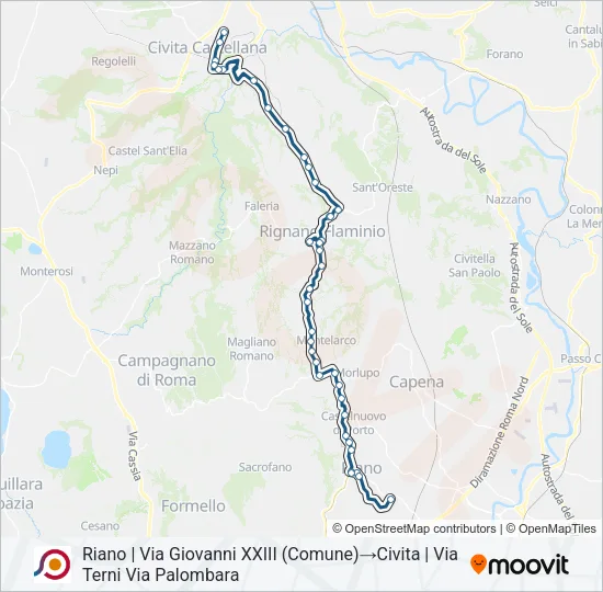 COTRAL Bus Line Map