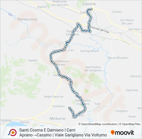 COTRAL Bus Line Map
