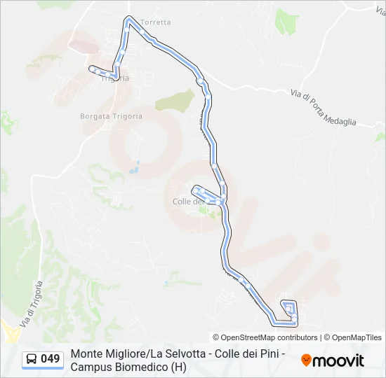 049 Bus Line Map