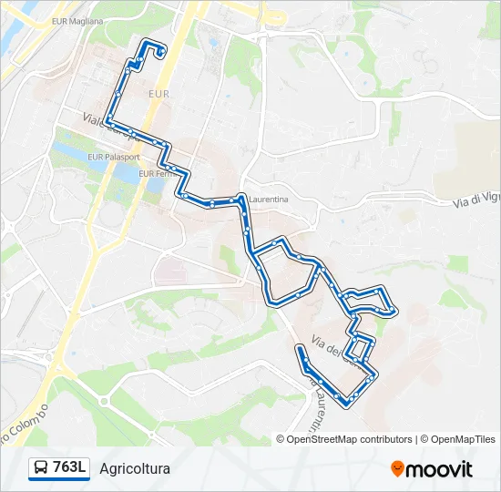 763L Bus Line Map
