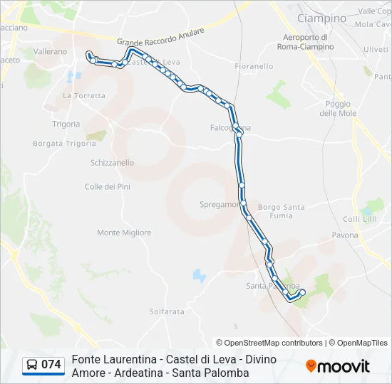 074 Bus Line Map