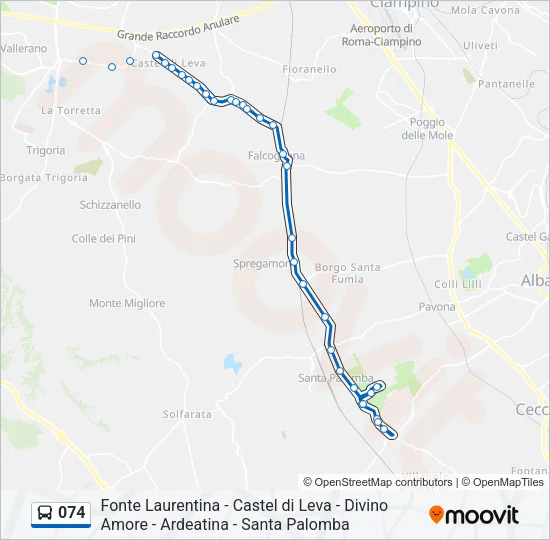 074 Bus Line Map