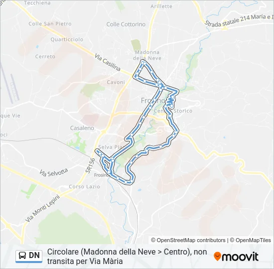 DN Bus Line Map