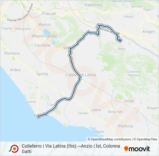 COTRAL Bus Line Map