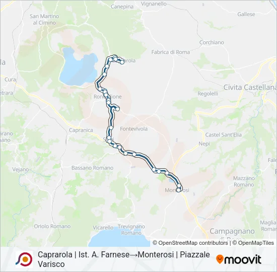 COTRAL Bus Line Map