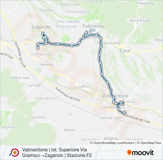 COTRAL Bus Line Map