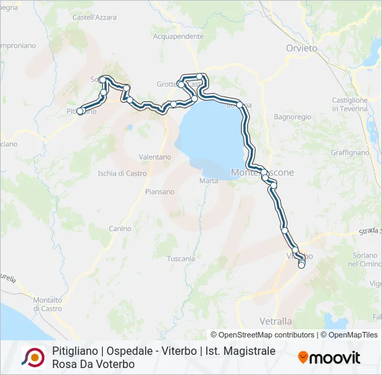 COTRAL Bus Line Map