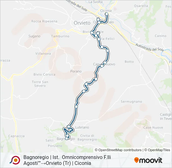COTRAL Bus Line Map