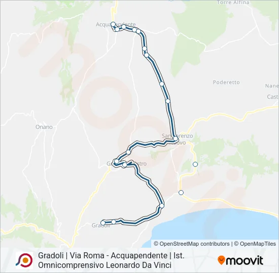 COTRAL Bus Line Map