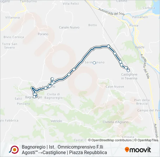 COTRAL Bus Line Map