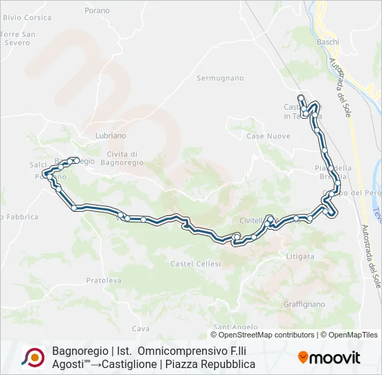 COTRAL Bus Line Map