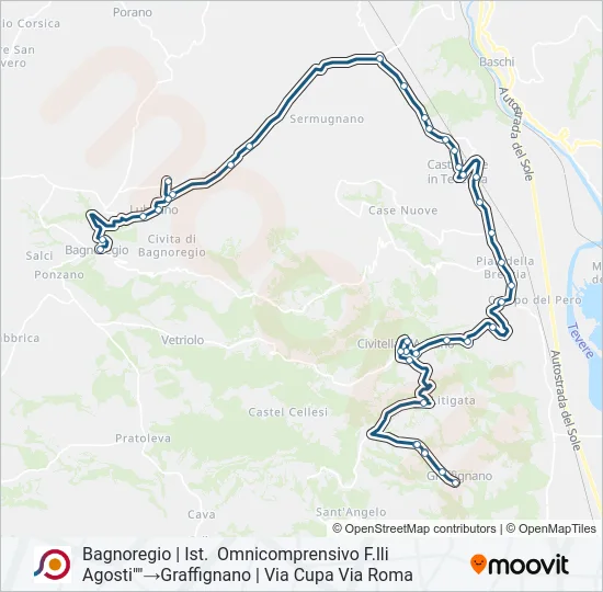 COTRAL Bus Line Map