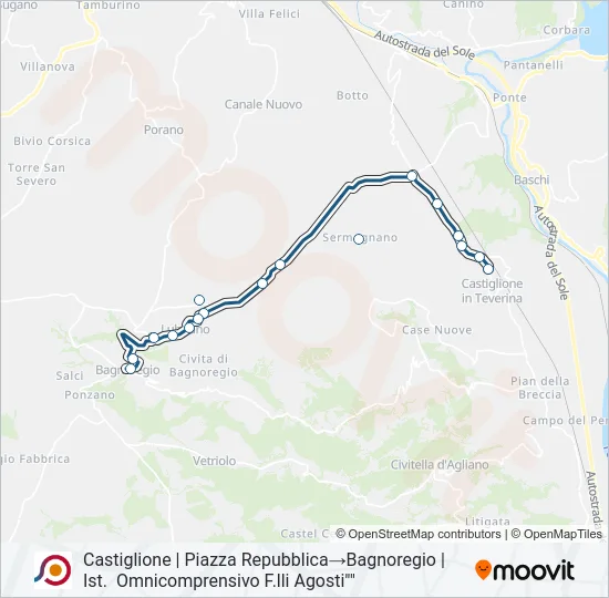 COTRAL Bus Line Map