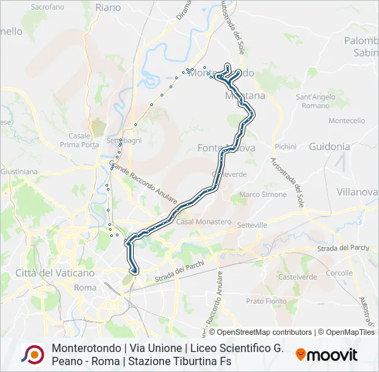 COTRAL Bus Line Map
