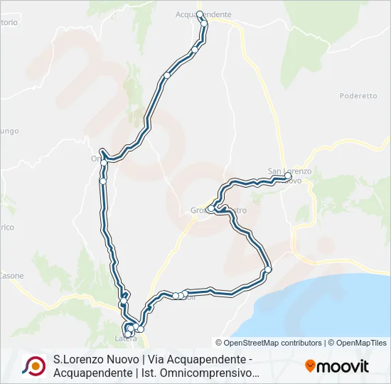 COTRAL Bus Line Map