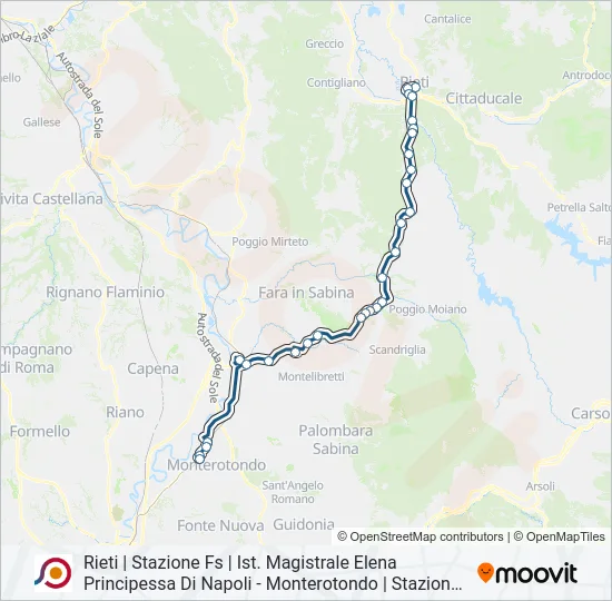 COTRAL Bus Line Map