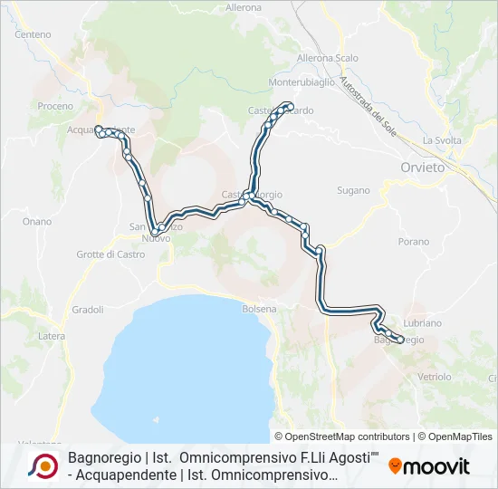 COTRAL Bus Line Map