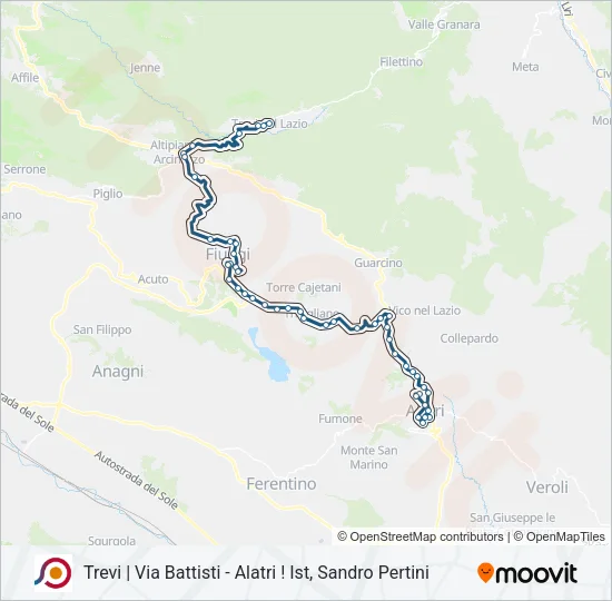 COTRAL Bus Line Map