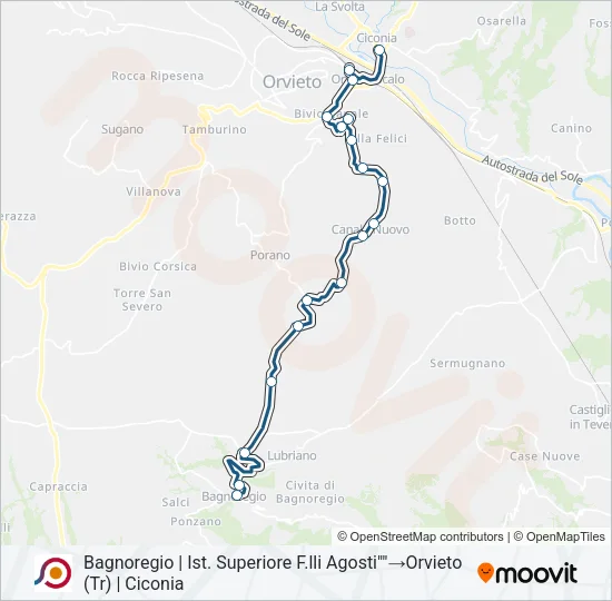 COTRAL Bus Line Map