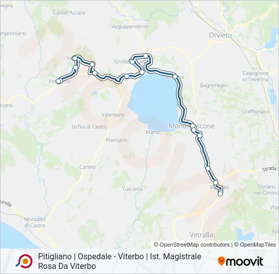COTRAL Bus Line Map