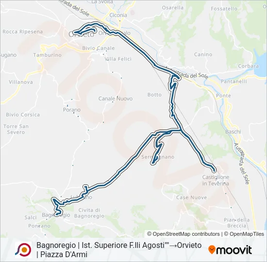 COTRAL Bus Line Map