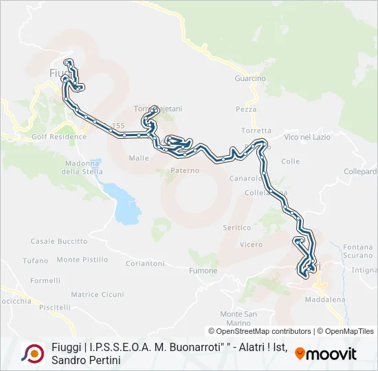 COTRAL Bus Line Map