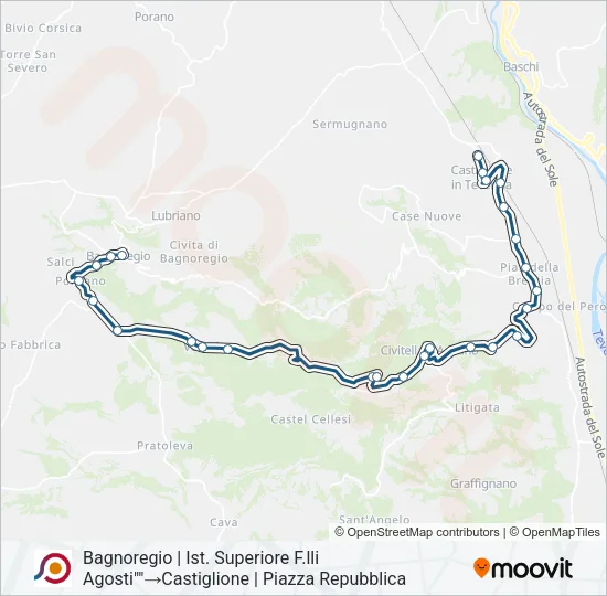 COTRAL Bus Line Map
