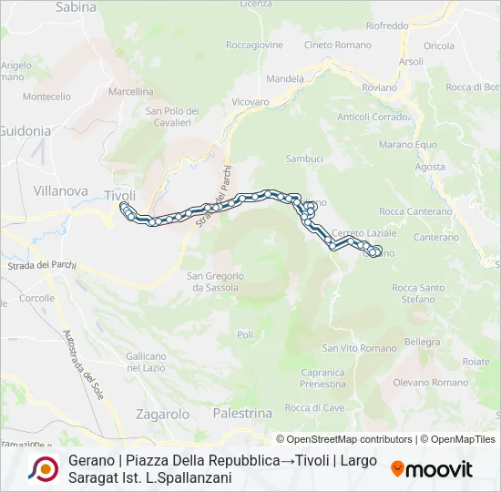 COTRAL Bus Line Map