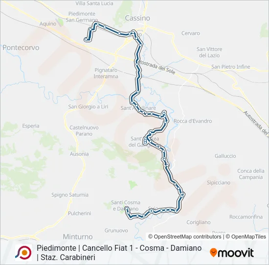COTRAL Bus Line Map