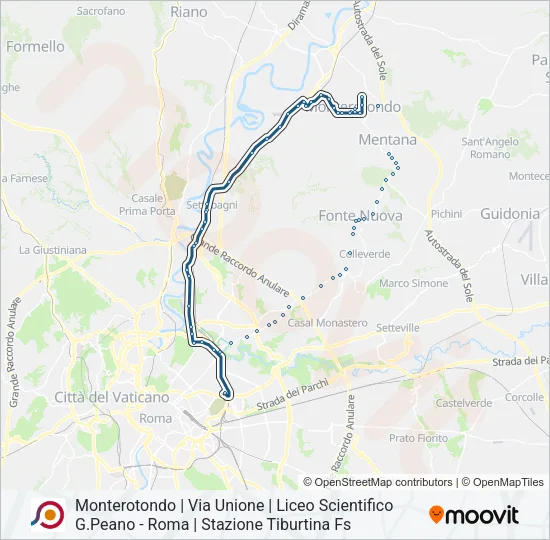 COTRAL Bus Line Map