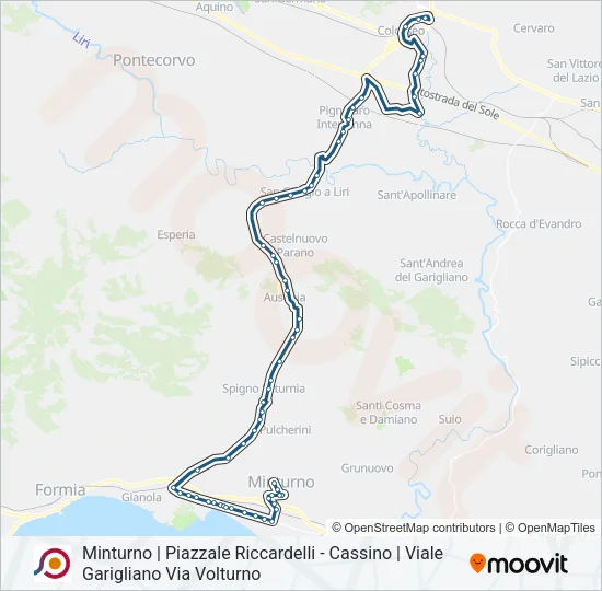 COTRAL Bus Line Map