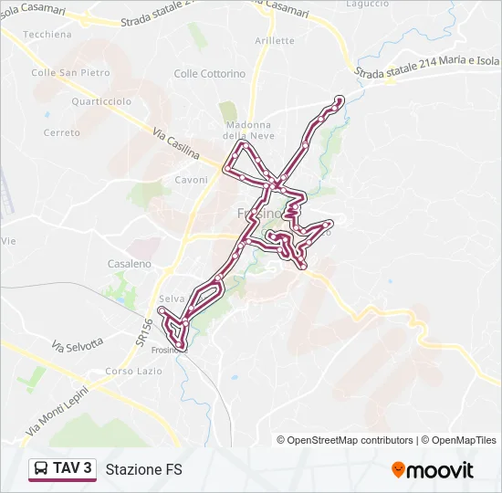 TAV 3 Bus Line Map