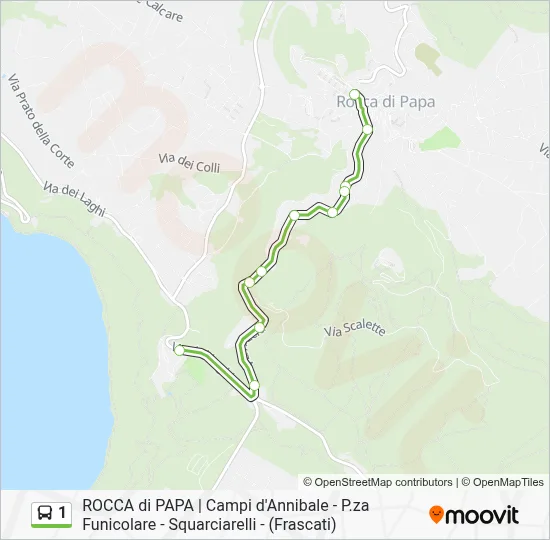 Percorso linea bus 1