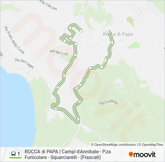 Percorso linea bus 1