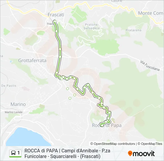 1 Bus Line Map