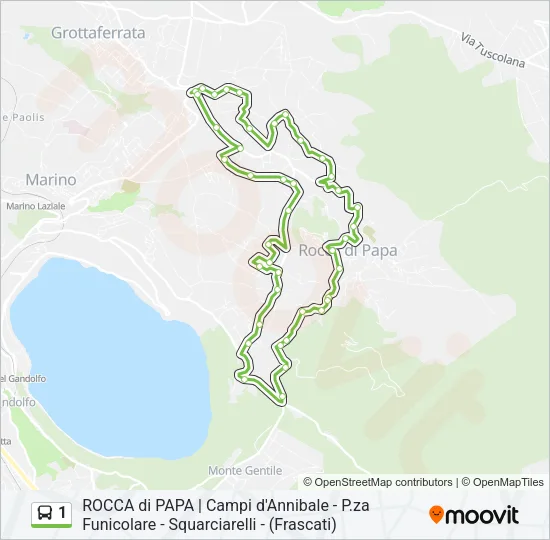 1 Bus Line Map
