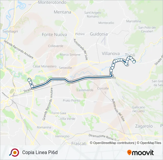 COTRAL Bus Line Map