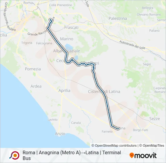 COTRAL Bus Line Map